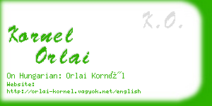 kornel orlai business card